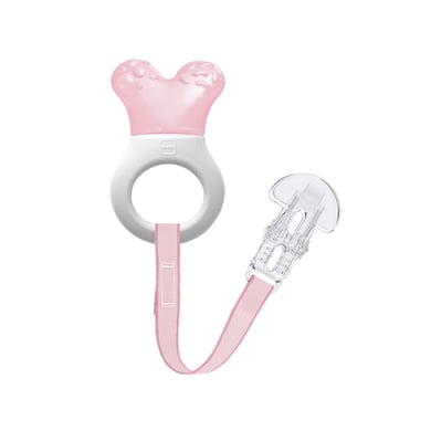 MAM Kühlbeißring mit Clip Mini Cooler & Clip 2+ Monate, 1 Stk, rosa von MAM