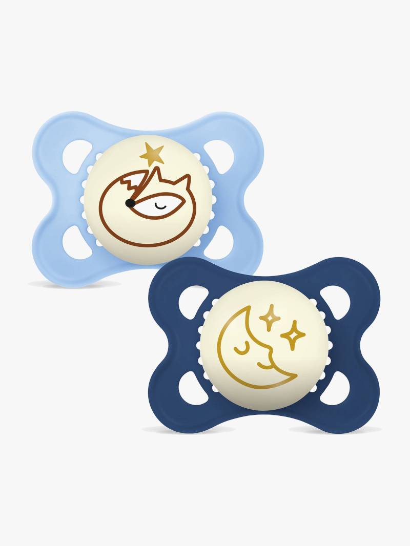 MAM Orginal Night Schnuller Silikon 2er-Pack 0-6m, Blau von MAM