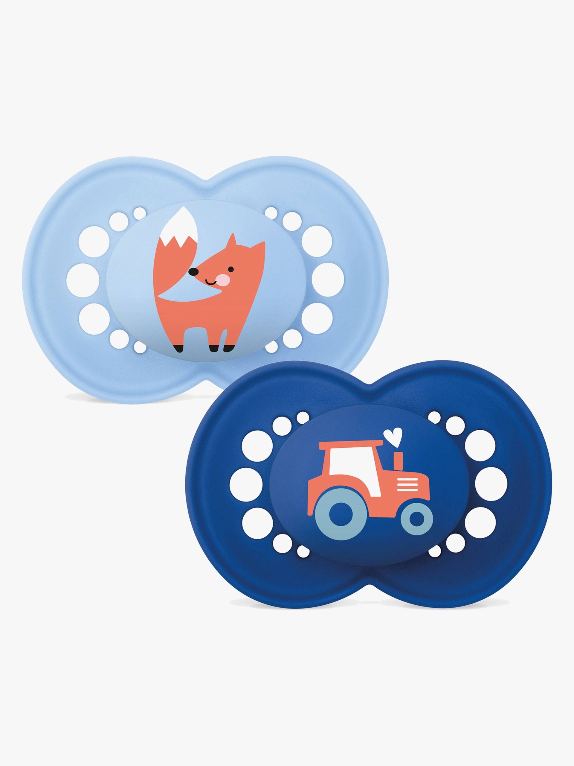 MAM Orginal Schnuller Silikon 2er-Pack 6-16m, Blau von MAM