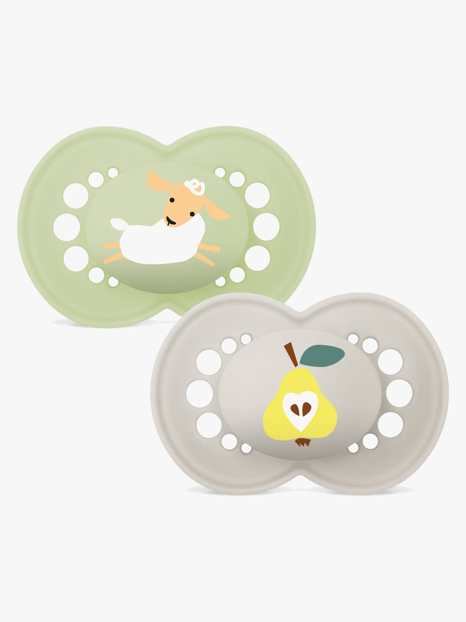 MAM Orginal Schnuller Silikon 2er-Pack 6-16m, Neutral von MAM