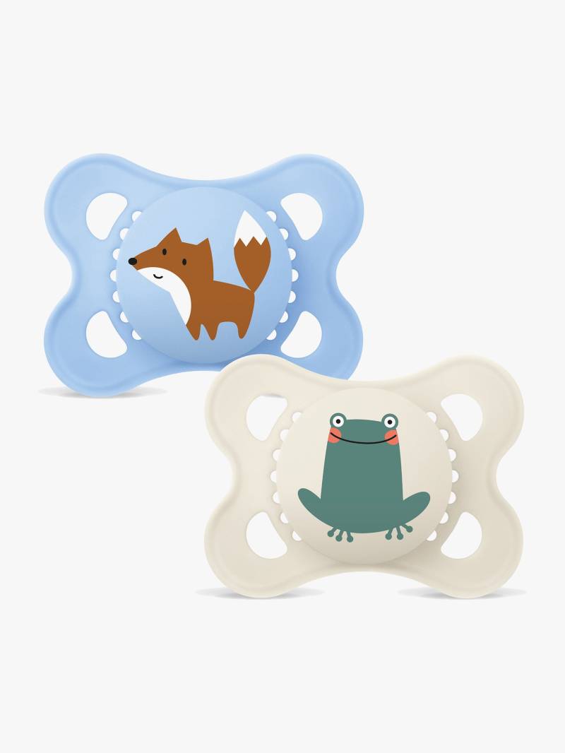 MAM Original Naturkautschuk Schnuller 2er-Pack 0-6m, Blau von MAM