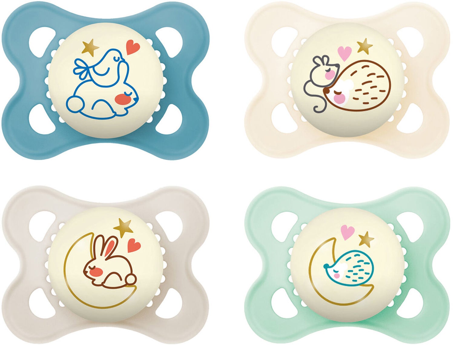 MAM Original Night Schnuller 0-6m 4er-Pack, Blau/Neutral MAM Original Night Schnuller 0-6m 4er-Pack, Blau/Neutral von MAM