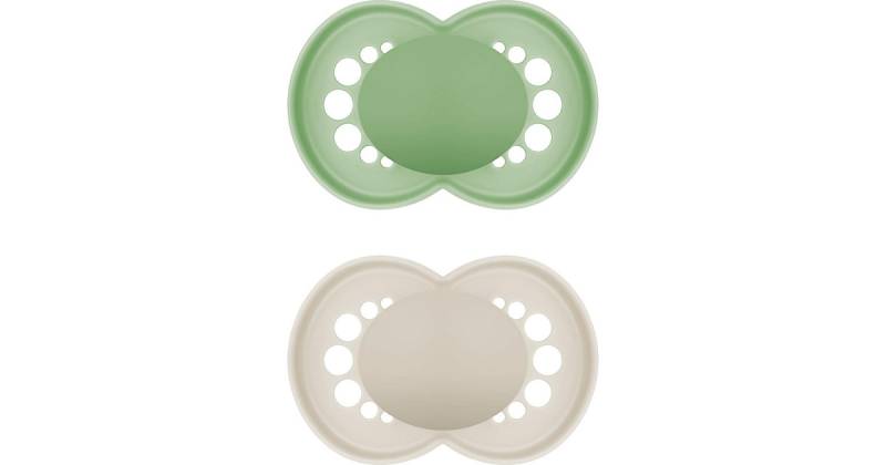 MAM Original Pure Silikon, 6-16 Monate, 2er Set , grün/beige von MAM