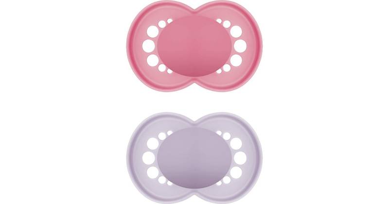 MAM Original Pure Silikon, 6-16 Monate, 2er Set , pink/lila von MAM