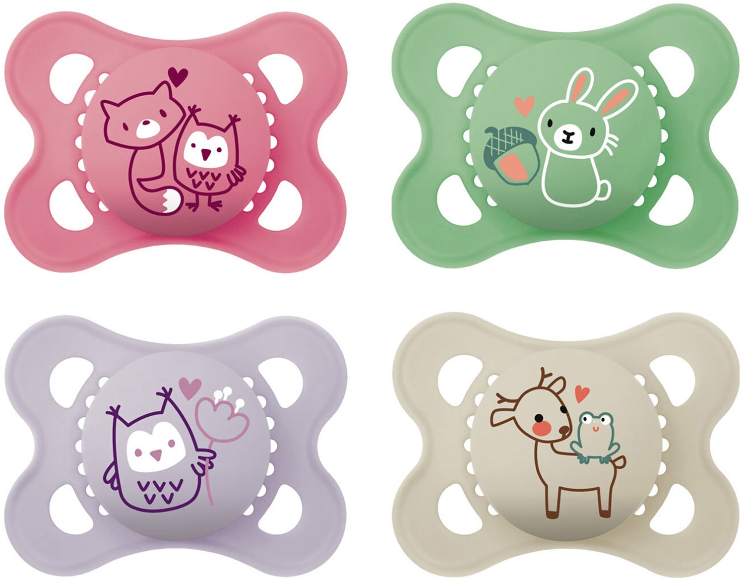 MAM Original Silikon Schnuller 0-6m 4er-Pack, Rosa/Neutral MAM Original Silikon Schnuller 0-6m 4er-Pack, Rosa/Neutral von MAM