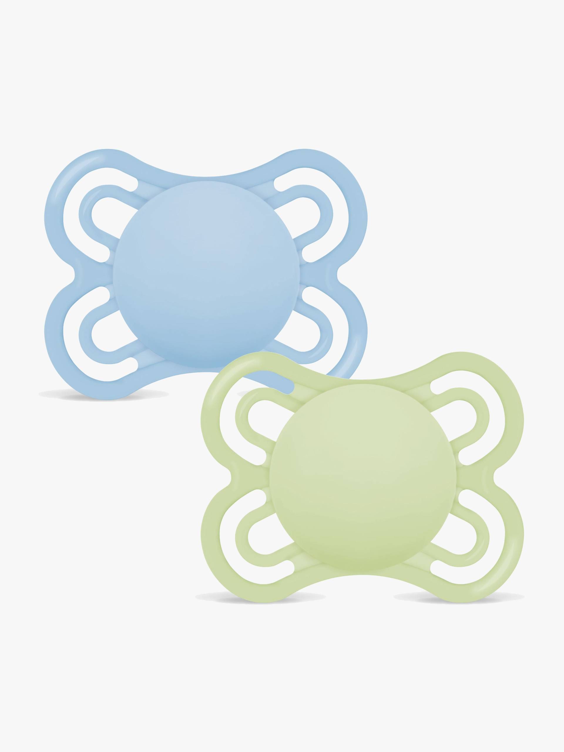 MAM Perfect Schnuller Silikon 2er-Pack 0-6m, Blau von MAM