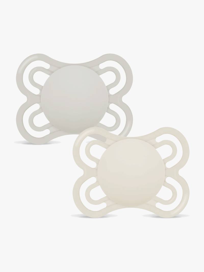MAM Perfect Schnuller Silikon 2er-Pack 0-6m, Neutral von MAM