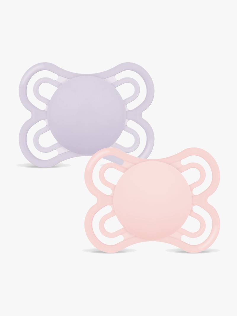 MAM Perfect Schnuller Silikon 2er-Pack 0-6m, Rosa von MAM