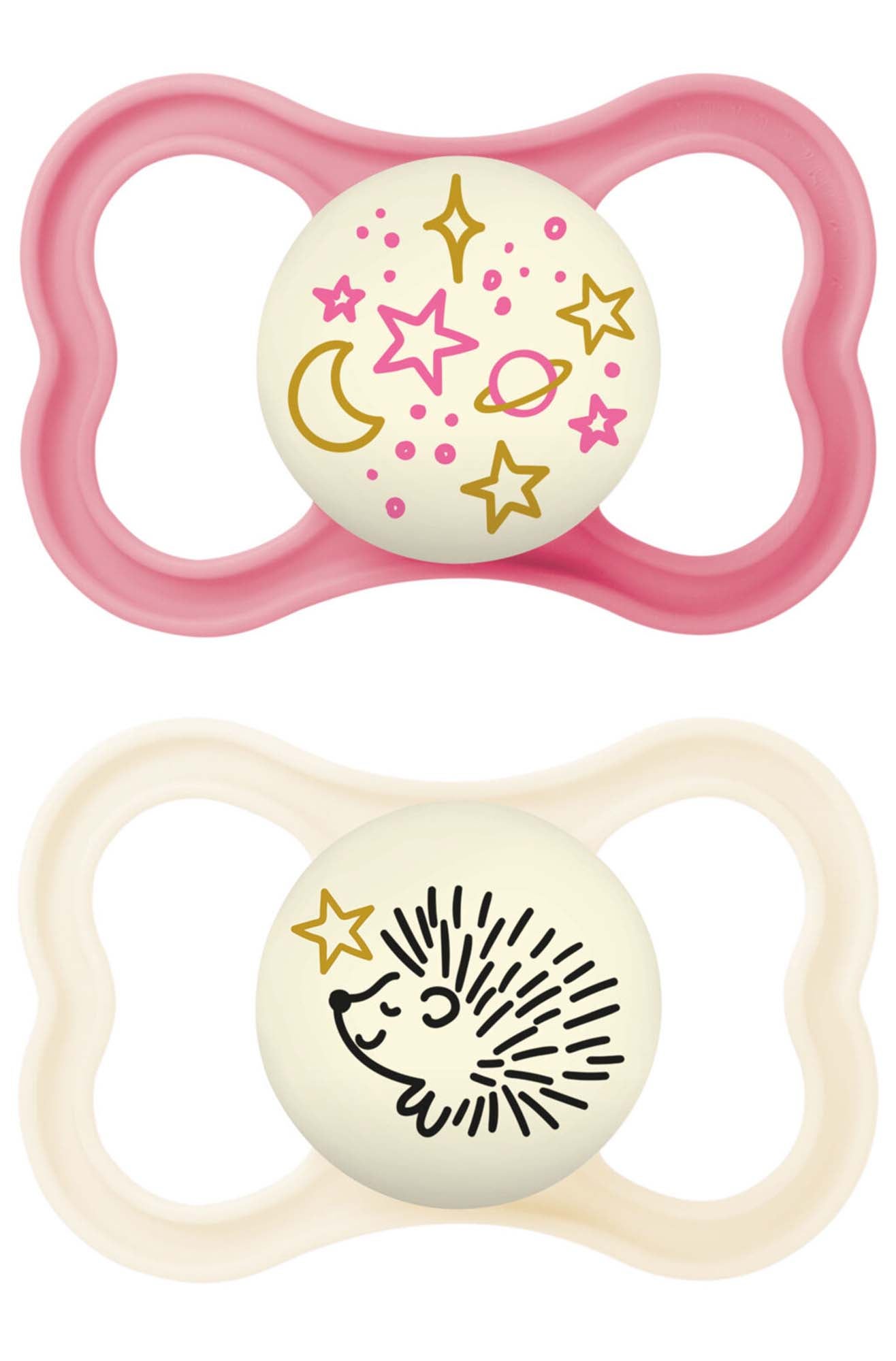 MAM Supreme Silikon Night Schnuller 6-16m 2er-Pack, Neutral/Rosa MAM Supreme Silikon Night Schnuller 6-16m 2er-Pack, Neutral/Rosa von MAM