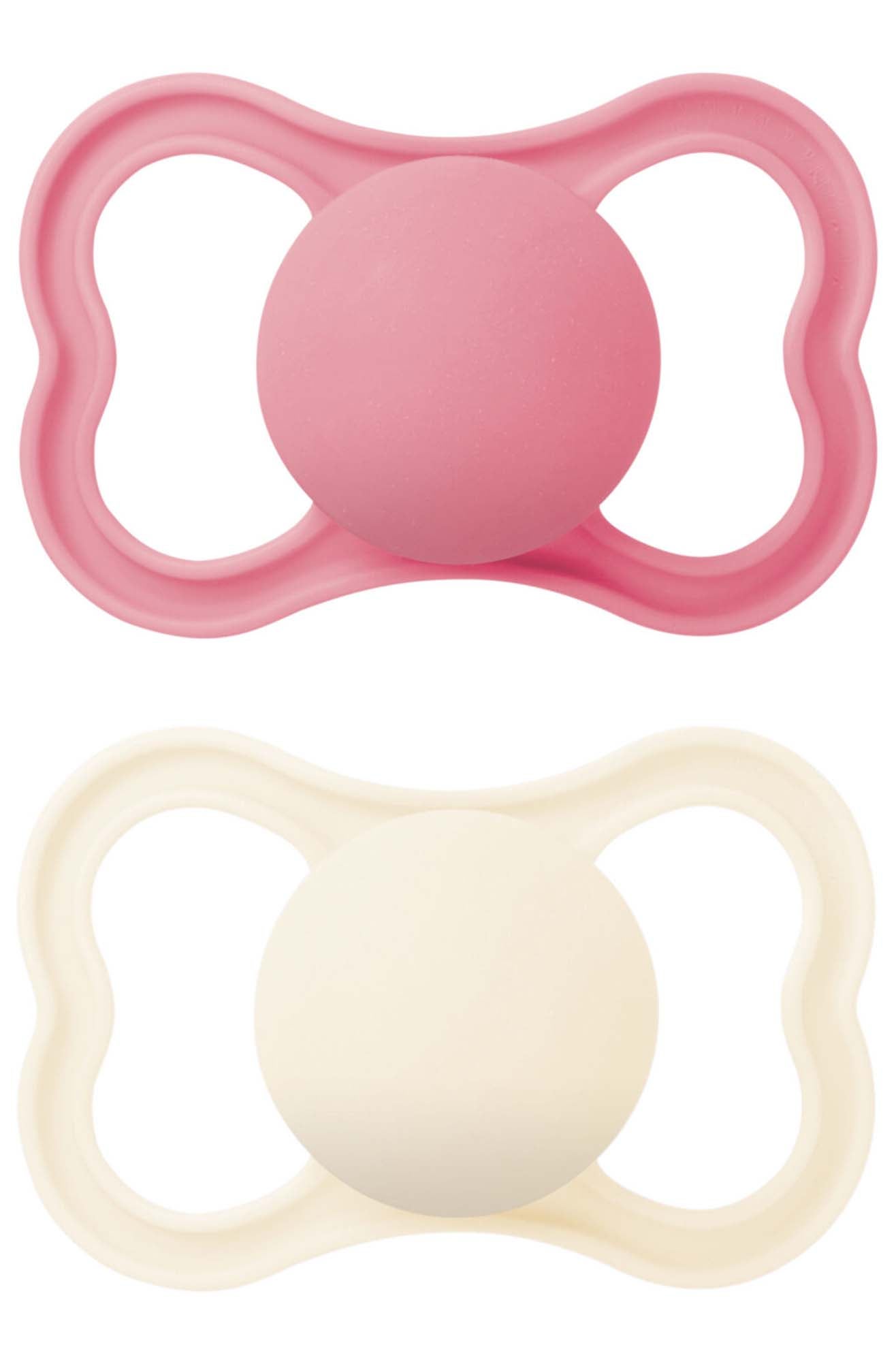 MAM Supreme Silikon Schnuller 6-16m 2er-Pack, Neutral/Rosa MAM Supreme Silikon Schnuller 6-16m 2er-Pack, Neutral/Rosa von MAM