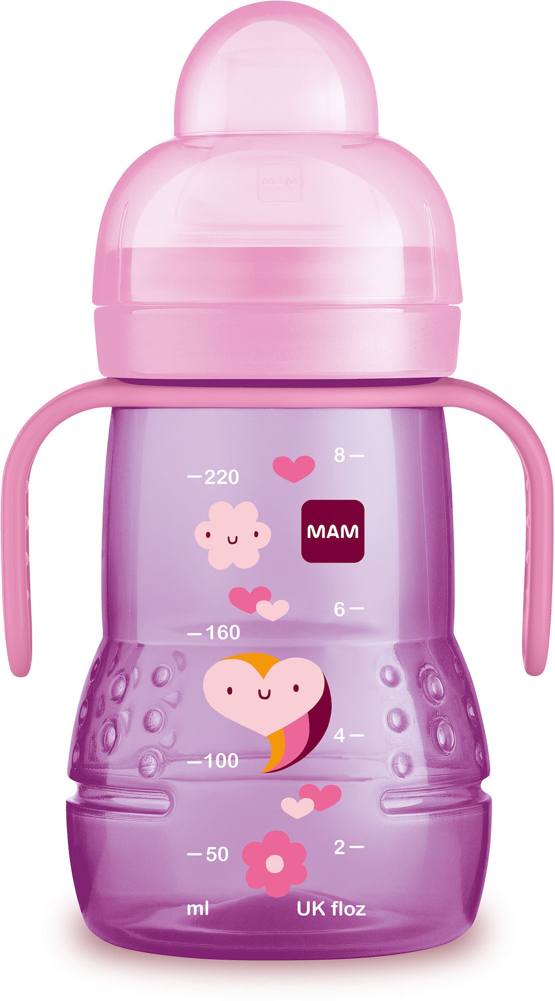 MAM Trainer Babyflasche 220 ml, Rosa von MAM