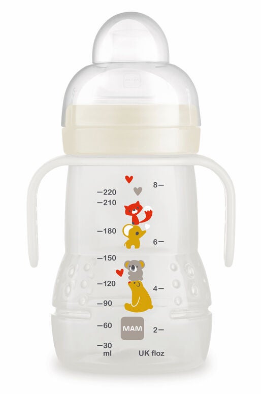 MAM Trainer Babyflasche 220 ml, Natural von MAM