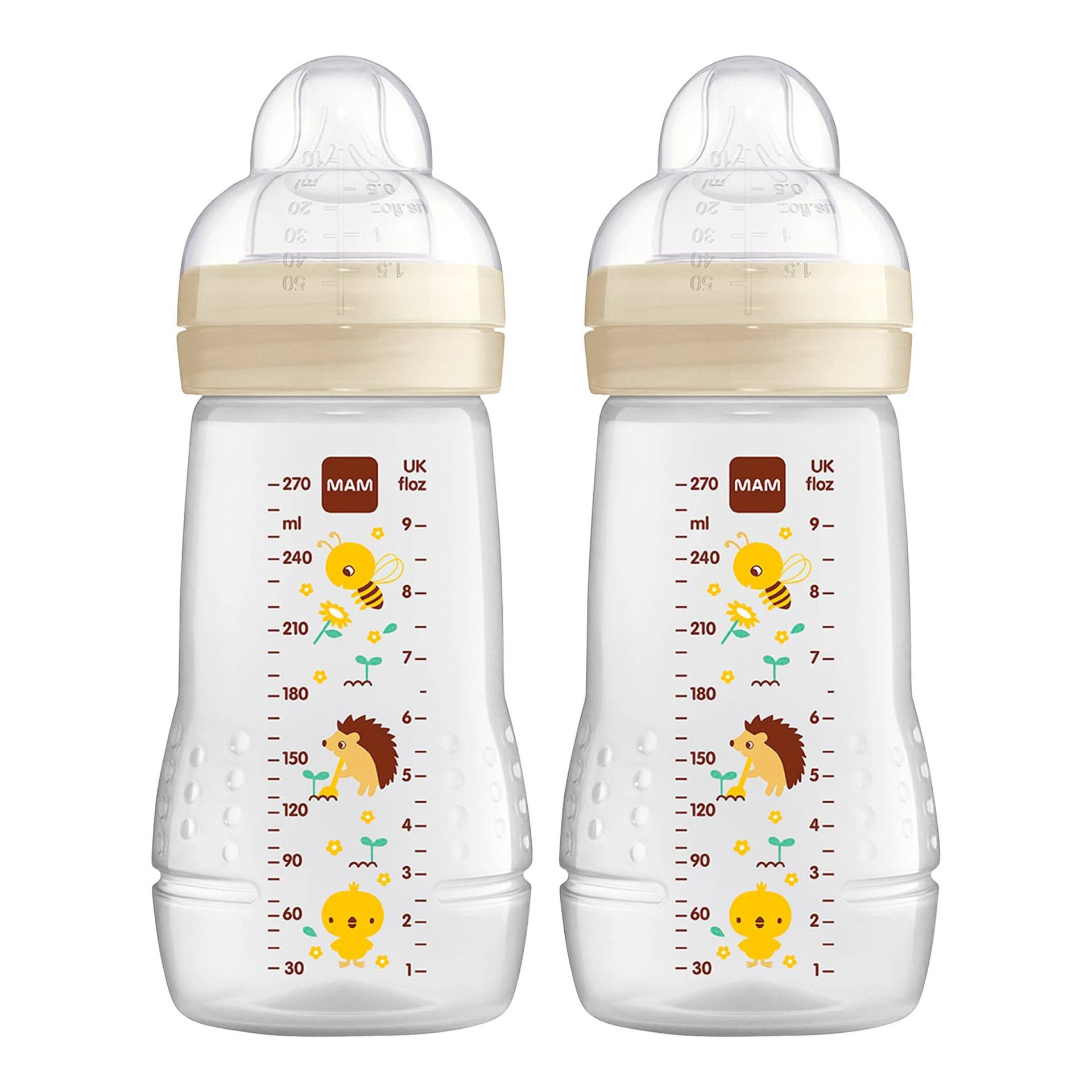 Mam 2er-Pack Babyflaschen Easy Active, Weithals, 270 ml, ab 0M von MAM