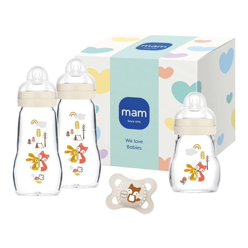 Mam 4-tlg. Feel Good Flaschen Set, Glas, ab 0M von MAM