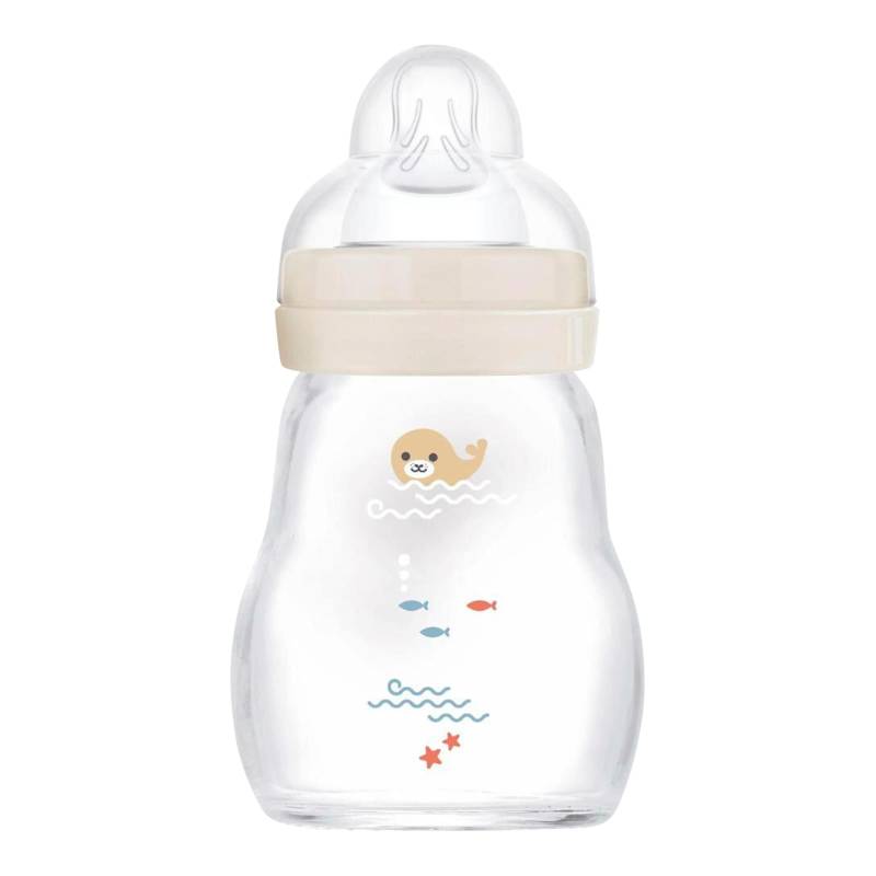 Mam Babyflasche Feel Good matt, Glas, 170 ml, ab 0M von MAM
