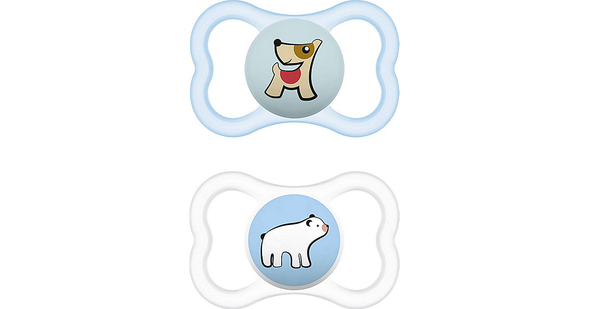 Schnuller Supreme Silikon - Hund/Eisbär, 6-16 Monate, 2er Set türkis/weiß Schnuller Supreme Silikon - Hund/Eisbär, 6-16 Monate, 2er Set türkis/weiß von MAM