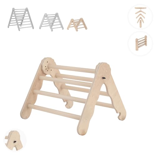 MAMOI® Klettergerüst Indoor. Kletterdreieck aus Holz. Baby Kinder Klettern. Kletterturm. Kletterbogen. Klettergerüst Montessori Spielzeug ab 1 Jahr 2/3 Jahre von MAMOI