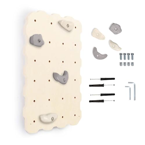 MAMOI® Kletterwand für kinderzimmer, Klettergerüst und spielgeräte Indoor, Klettern mit Klettergriffe für Kinder, Klettersteine, Kletterturm mit Griffe, Klettergriffe, Montagesatz von MAMOI