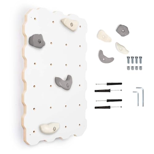 MAMOI® Kletterwand für kinderzimmer, Klettergerüst und spielgeräte Indoor, Klettern mit Klettergriffe für Kinder, Klettersteine, Kletterturm mit Griffe, Klettergriffe, Montagesatz von MAMOI
