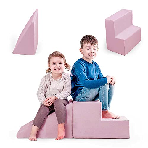 MAMOI® Softbausteine Baby | Schaumstoffbausteine Spielbausteine | Schaumspielset | Schaumspielblöcke | Schaumblöcke Kinder | Baby Spielplatz | Made in EU (Hellgrau) von MAMOI
