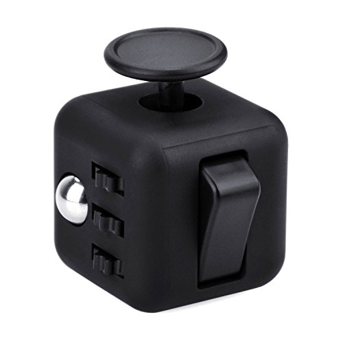 Maner Figit Cube Spielzeug, 6 Seiten, Handspielzeug, jeden Tag, tragen Fiddle Cubes helfen, Stress abzubauen, Angst, ADHS, Autismus, für Erwachsene, komplett schwarz Maner Figit Cube Spielzeug, 6 Seiten, Handspielzeug, jeden Tag, tragen Fiddle Cubes helfen, Stress abzubauen, Angst, ADHS, Autismus, für Erwachsene, komplett schwarz von MANER
