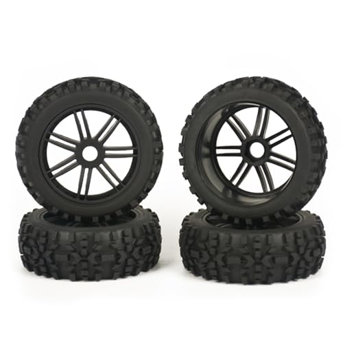 MANGRY 1/8 All-Terrain Short-Course Truck Off-Road RC Auto Teile Modell Autos Reifen Rad Spike Ödland Reifen for Hobao 8SC 17mm Adapter (Size : 4pcs) von MANGRY