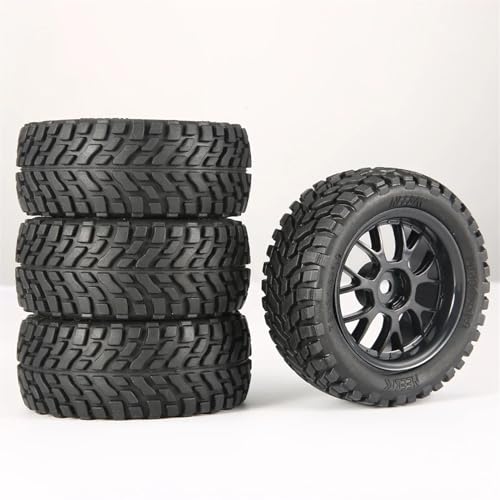 MANGRY 1,9 Zoll 75 mm Off Road Buggy Reifen Rad 12 mm Sechskantnaben 1/14 1/16 1/10 RC Auto passend for Wltoys 144001 Scx10 Traxxas TRX-4 for Tamiya (Size : Wheel Tyre A) von MANGRY