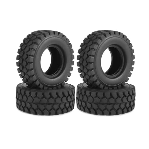 MANGRY 4 Stück SCX24 Reifen 1,0 Zoll Beadlock Felgen for 1/24 1/18 RC Rock Crawler TRX4M AX24 FCX24 Upgrade (Size : Tires) von MANGRY