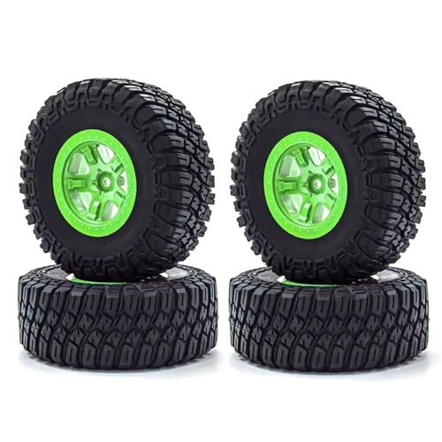 MANGRY 4 stücke Short Course Truck Off-Road Reifen 12mm Adapter Rad 1/10 RC Auto Slash Fit for Arrma senton for HuanQi 727 for Vkar 10SC for Hpi (Size : Green A) von MANGRY