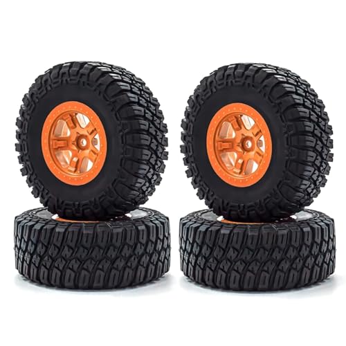 MANGRY 4 stücke Short Course Truck Off-Road Reifen 12mm Adapter Rad 1/10 RC Auto Slash Fit for Arrma senton for HuanQi 727 for Vkar 10SC for Hpi (Size : Orange A) von MANGRY