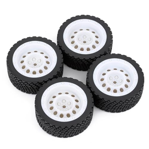 MANGRY 4PCS 12mm Hex 67mm RC Auto Reifen Felge 1/10 Fit for Rolly for HPI WR8 for HSP 94177 for WLtoys 1/14 144001 RC Auto RC Reifen (Size : 8006 802 White) von MANGRY