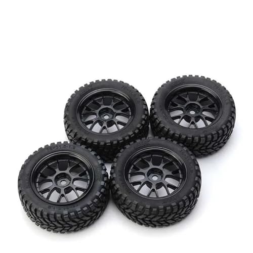 MANGRY 4PCS 75mm Rad Off Road 12mm Hex Bunte Felge Reifen 1/10 1/14 1/16 RC Racing Autos fit for Wltoys 144001 Traxxas Trx4 (Size : Q1420 501) von MANGRY