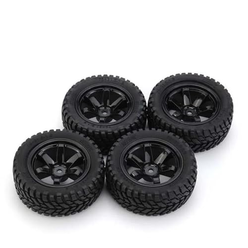 MANGRY 4PCS 75mm Rad Off Road 12mm Hex Bunte Felge Reifen 1/10 1/14 1/16 RC Racing Autos fit for Wltoys 144001 Traxxas Trx4 (Size : Q1420 701) von MANGRY
