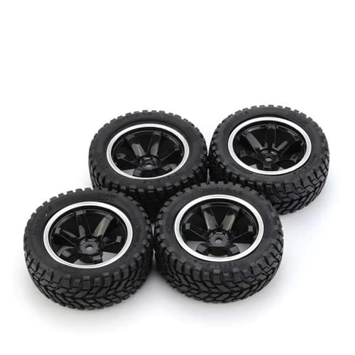 MANGRY 4PCS 75mm Rad Off Road 12mm Hex Bunte Felge Reifen 1/10 1/14 1/16 RC Racing Autos fit for Wltoys 144001 Traxxas Trx4 (Size : Q1420 701B) von MANGRY