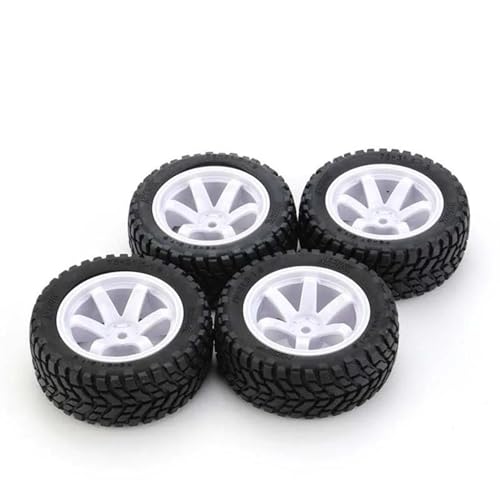 MANGRY 4PCS 75mm Rad Off Road 12mm Hex Bunte Felge Reifen 1/10 1/14 1/16 RC Racing Autos fit for Wltoys 144001 Traxxas Trx4 (Size : Q1420 702) von MANGRY