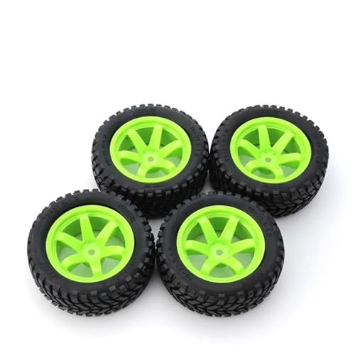 MANGRY 4PCS 75mm Rad Off Road 12mm Hex Bunte Felge Reifen 1/10 1/14 1/16 RC Racing Autos fit for Wltoys 144001 Traxxas Trx4 (Size : Q1420 703) von MANGRY