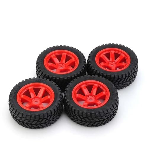 MANGRY 4PCS 75mm Rad Off Road 12mm Hex Bunte Felge Reifen 1/10 1/14 1/16 RC Racing Autos fit for Wltoys 144001 Traxxas Trx4 (Size : Q1420 704) von MANGRY