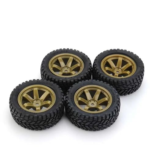 MANGRY 4PCS 75mm Rad Off Road 12mm Hex Bunte Felge Reifen 1/10 1/14 1/16 RC Racing Autos fit for Wltoys 144001 Traxxas Trx4 (Size : Q1420 705) von MANGRY