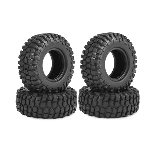 MANGRY 4Pcs 50 * 20mm Off-Road Reifen 1,0 Zoll Beadlock Räder Mit 7mm Hex for 1/24 1/18 RC Crawler Auto SCX24 FCX24 TRX4M Upgrade (Size : Tires) von MANGRY