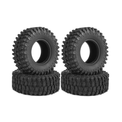 MANGRY 4Pcs 50 * 20mm Reifen 1,0 Zoll Räder Felge for 1/18 1/24 RC Auto Crawler TRX4M Axial SCX24 FCX24 K5 Enduro24 Upgrade (Size : Tires) von MANGRY