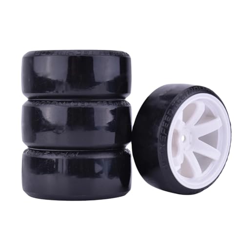 MANGRY 4Pcs Drift Auto Reifen Felge Harte Rad Reifen 1/10 RC Auto Fahrzeug Teil Fit for Traxxas for HSP for Tamiya for HPI for Kyosho On-Road Driften (Size : Tire 1085 702) von MANGRY