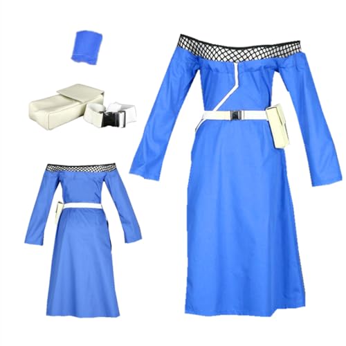 MANMICOS Anime-Cosplay-Kostüm, blau, geteiltes Kleid, Halloween-Partyanzug (XX-Large) von MANMICOS