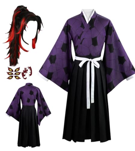 MANMICOS Anime-Cosplay-Kostüm für Herren, US-Größe, Lila, Kimono-Partyanzug (XX-Large) von MANMICOS