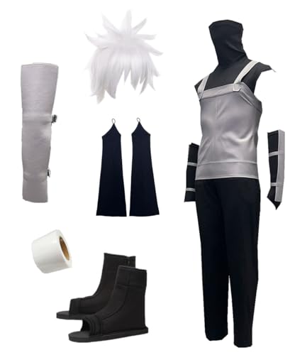 MANMICOS US-Größe, Comic-Kostüm, Herren, Cosplay-Kostüm, grau, PU-Weste, Partyanzug (Größe S) von MANMICOS