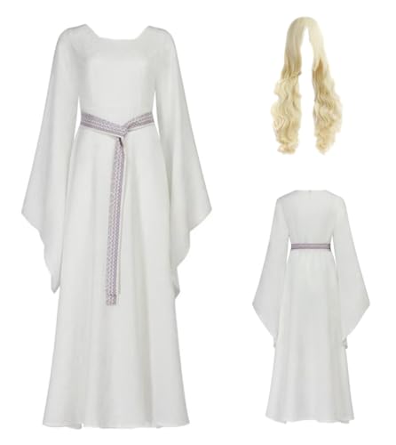 MANMICOS US-Größe, Film-Kostüm, Cosplay-Kostüm, weißes Kleid, Partyanzug, Größe L MANMICOS US-Größe, Film-Kostüm, Cosplay-Kostüm, weißes Kleid, Partyanzug, Größe L von MANMICOS