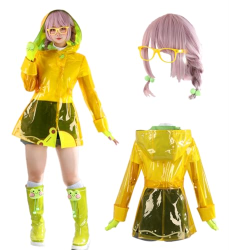 MANMICOS US-Größe, Game-Cosplay-Kostüm, gelber Regenmantel, Partyanzug (Größe XL) von MANMICOS