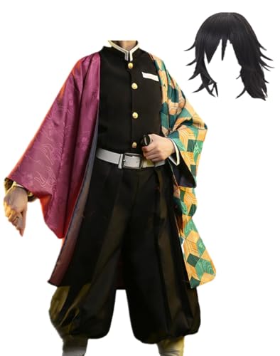 MANMICOS US-Größe Anime Herren Cosplay Kostüm roter Umhang Partyanzug (Größe XL) von MANMICOS