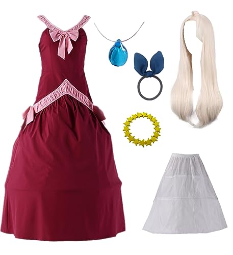 MANMICOS US-Größe Anime Mirajane Cosplay Kostüme Strauss rotes Kleid Patry Anzug (XX-Large) von MANMICOS