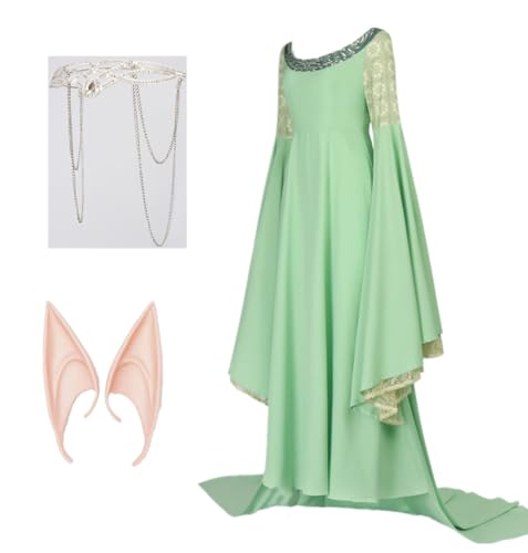 MANMICOS US-Größe Film Damen Cosplay Kostüm Grün Kleid Party Anzug (Größe XL) von MANMICOS