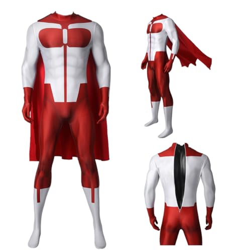 MANMICOS US-Größe Movie Nolan Cosplay-Kostüm, roter Body und Umhang, Partyanzug, Größe M MANMICOS US-Größe Movie Nolan Cosplay-Kostüm, roter Body und Umhang, Partyanzug, Größe M von MANMICOS